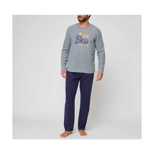 Pijama de terciopelo para hombre IN EXTENSO, talla Alcampo