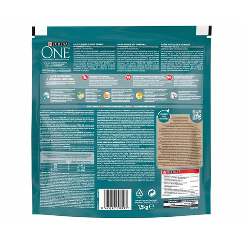 PURINA ONE Pienso para gatos esterilizados a base de salmón PURINA ONE 1,5 kg.