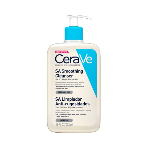 CERAVE Sa Limpiador anti-rugosidades para pieles secas, rugosas e irregulares 473 ml.