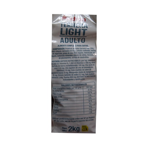 PRODUCTO ALCAMPO Alimento completo light para gatos adultos a base de ternera 2 kg