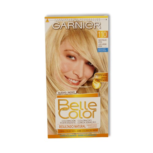 Tinte de pelo color rubio extraclaro ceniza, tono 110 GARNIER Belle color.