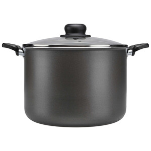 Imagen de Olla de aluminio con tapa de vidrio e nterior antiadherente 24 cm. Vitro ESSENTIAL.