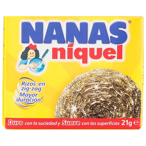 NANAS Níquel Estropajo de acero inoxidable dorado NANAS NÍQUELl 1 ud. 21 g.