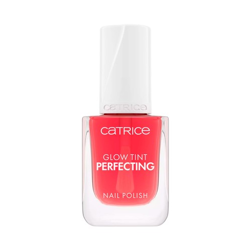 CATRICE Glow tint tono 010 Soft blush, rojo transparente Esmalte de uñas acabado brillante.