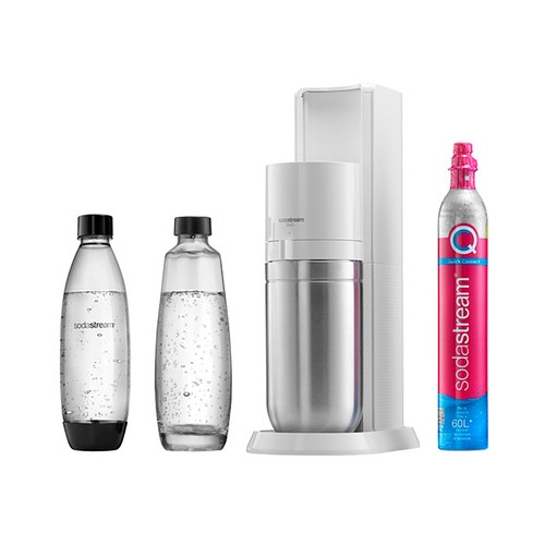 Dispensador de soda Duo, acero inoxidable color blanco, SODATREAM.