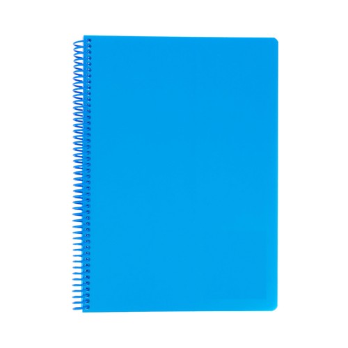 Cuaderno A5 polipropileno 80h 90gr, pauta 3 espiral surtido. AUCHAN