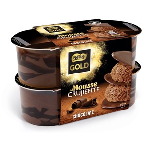 Imagen de NESTLÉ Mousse de chocolate con crujiente de chocolate Gold 4 x 57 g.