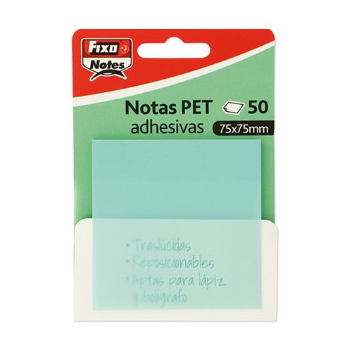 50 notas adhesivas 75x75mm verde menta pastel FIXONOTES.