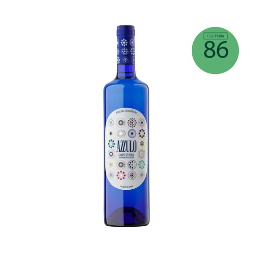Vino blanco frizzante con denominación de origen Campo de Borja AZZULO botella de 75 cl.