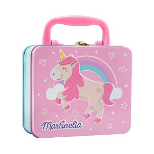 MARTINELIA Little unicorn Estuche de lata de maquillaje infantil.