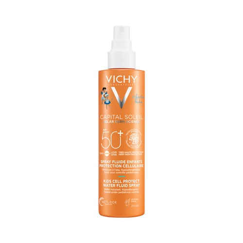 VICHY Protector solar en spray, especial niños con pieles sensibles y FPS 50+ (muy alto) VICHY Capital soleil 200 ml.