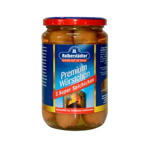 HALBERSTÄDTER Salchichas súper HALBERSTÄDTER frasco de 400 g.