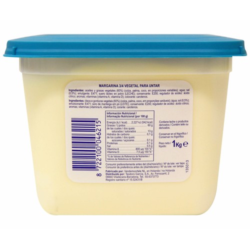 HOLLAND Tarrina de margarina vegetal HOLLAND 1000 g.