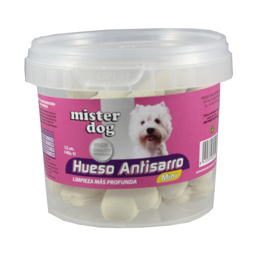 MISTER DOG Huesos dentales antisarro para perros de talla mini MISTER DOG 12 uds. 140 g.