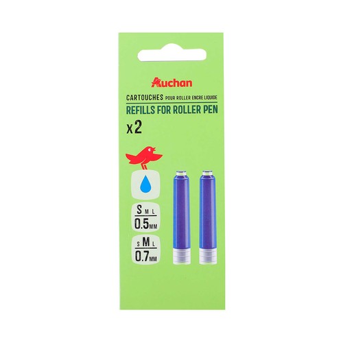 2 Recarg Roller Az P.Conica Y Aguja 0,5mm0,7mm ALCAMPO