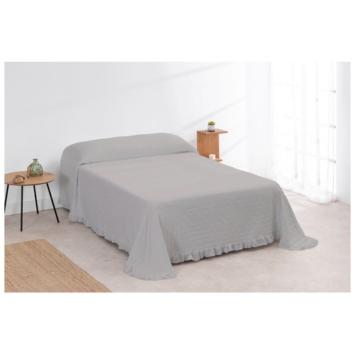 Colcha 90cm bouti volante, color gris. EXPORTTRADING