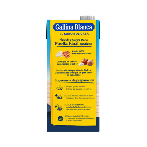 GALLINA BLANCA Caldo para paella de marisco GALLINA BLANCA brik de 1 l