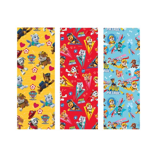 Papel de regalo de 2 metros, modelos surtidos, PATRULLA CANINA.