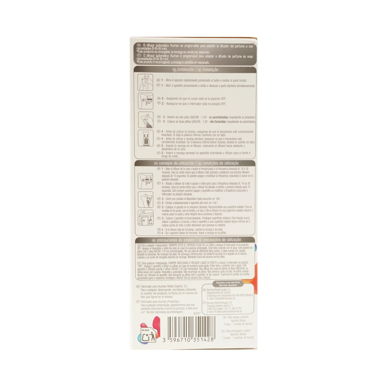 PRODUCTO ALCAMPO Difusor automático ambientador