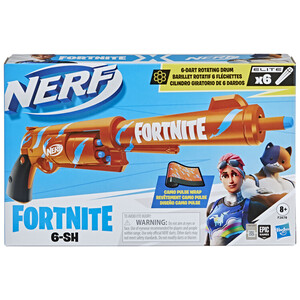 Lanzador con cilindro giratorio de dardos NERF FORTNITE 6-SH