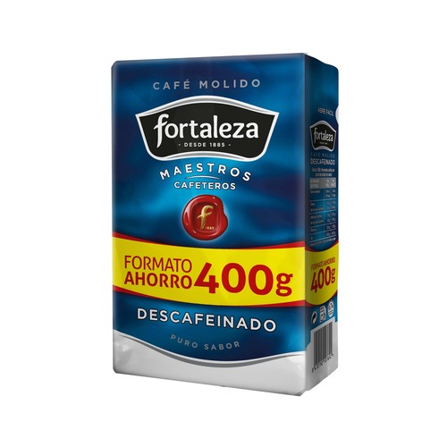 FORTALEZA Café molido descafeinado natural 400 g.