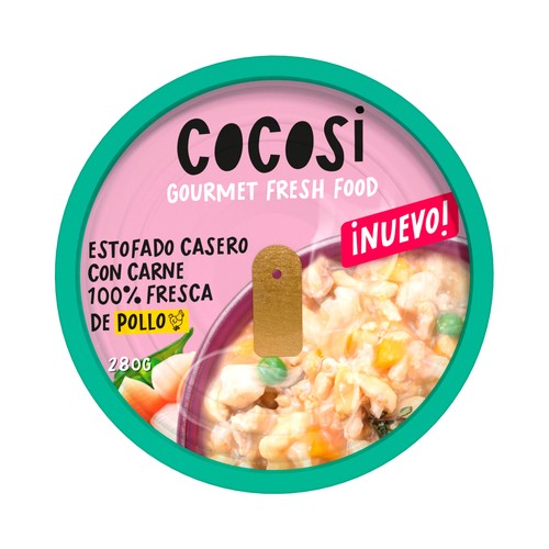 COCOSI Alimento húmedo para perro, estofado casero de pollo - Lata 280g.