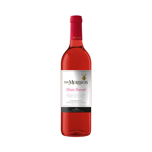 LOS MOLINOS  Vino rosado tempranillo con D.O. Valdepeñas botella de 75 cl.