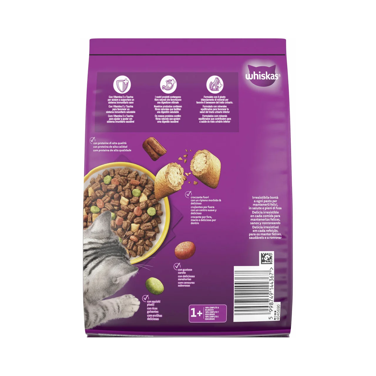 WHISKAS Alimento seco de gato adulto pollo 800gr