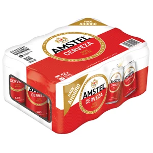 AMSTEL 100 % MALTA Cervezas pack 12 uds, de 33 cl.