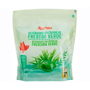 PRODUCTO ALCAMPO Detergente en cápsulas para máquina frescor verde 30 ds.