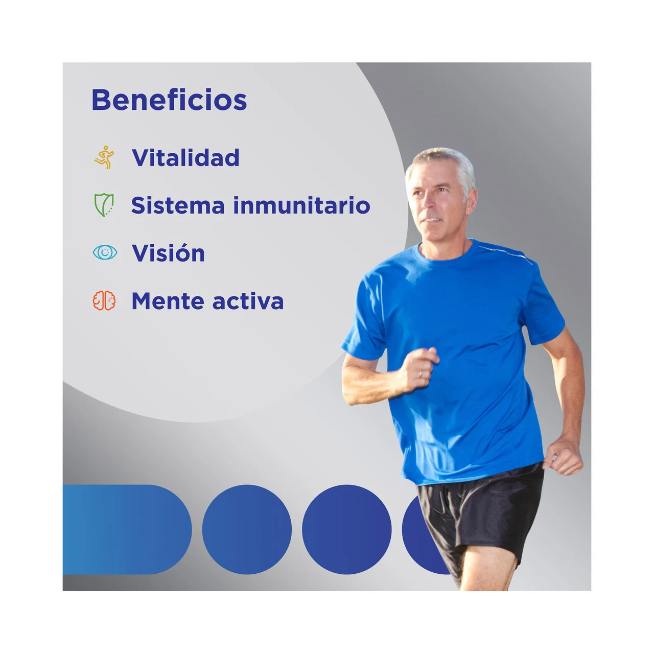 Hombre 50 + Complemento nutricional específico para hombres de más de 50 años 30 comprimidos.