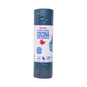 PRODUCTO ALCAMPO Bolsas de basura azul. con autocierre especial cocina capacidad 20 l. 20 uds.