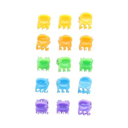 Mini pinzas para cabello, de divertidos colores PRINCESSE LILI 15 uds.