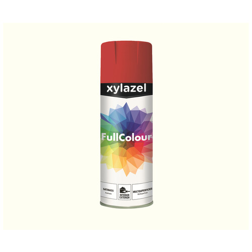 Spray de pintura color blanco, satinado, XYLAZEL Fullcolour, 400ml.