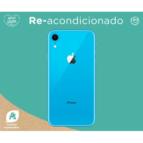 Smartphone 15,49cm (6,1") iPhone XR azul (REACONDICIONADO), 64GB, Chip A12 Bionic, Liquid Retina HD, 12Mpx, iOS 12.