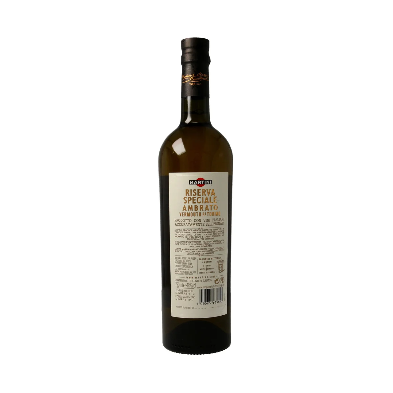 Vermouth reserva speciale Ambrato botella de 75 cl.