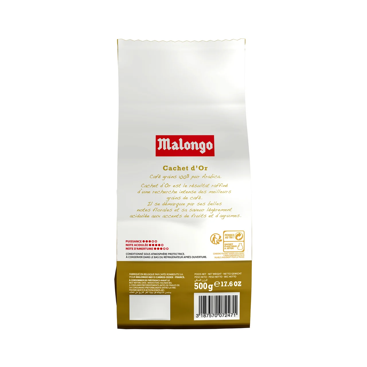 Café en grano natural 100 % 500 g.