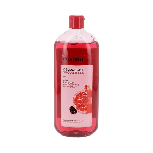 COSMIA Gel para baño o ducha con perfume a mora y granada 750 ml.