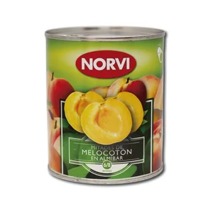 NORVI Mitades de melocotón en almíbar 425 g.