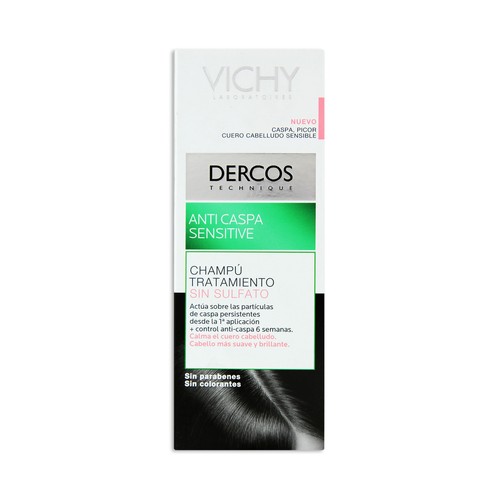 VICHY Champú anticaspa Sensitive, sin sulfato VICHY Dercos 200 Mililitros