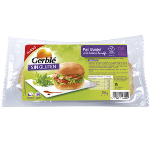 Imagen de GERBLÉ Pan de hamburguesa sin gluten GERBLÉ pack de 4 uds x 75 g.