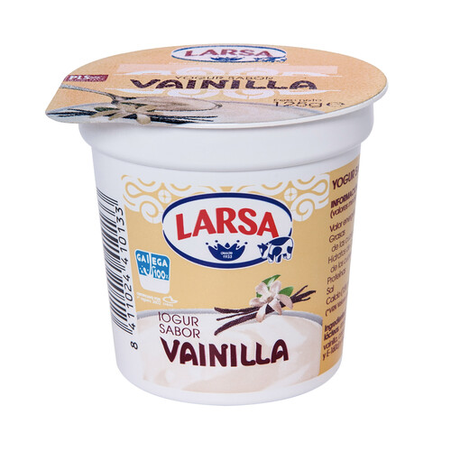 Yogur con sabor a vainilla LARSA envase de 125 gr