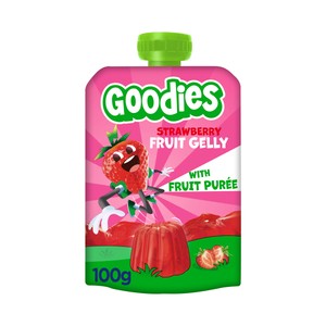 Bolsita (pouch) de gelatina de fresa, a partir de 6 meses 100 g.