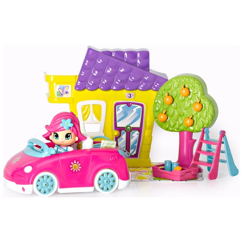 Escenario de juego Casa y coche con 1 figura incluida, PINYPON.