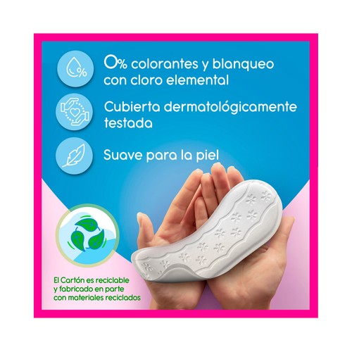 CAREFREE Feel Protege slips absorventes y transpirables con fragancia fresca 40 uds.