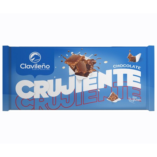 CLAVILEÑO Cookies & cream Chocolate con leche cruejiente, 110 g.