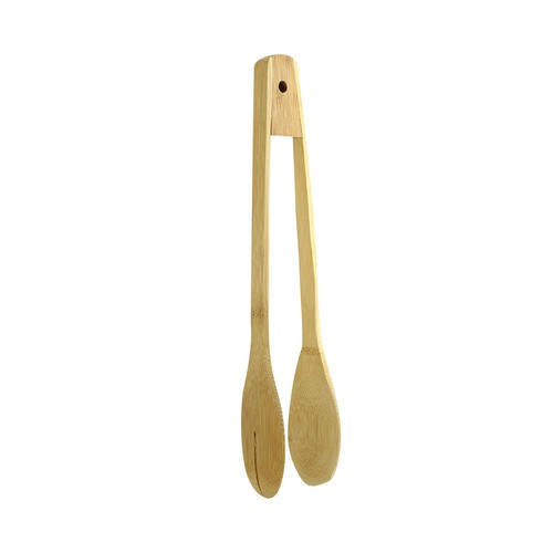 Pinzas de cocina fabricadas en madera de bambú INALSA.