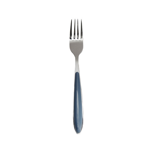 Tenedor con mango de plástico de color azul, ACTUEL. 