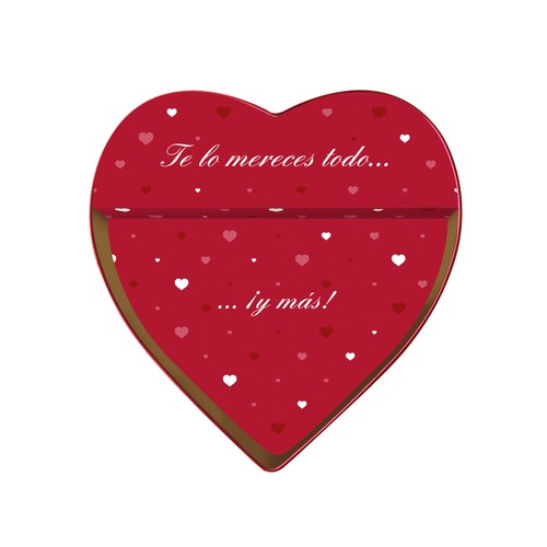 LINDT Lindor Bombones de chocolate con leche, caja forma corazón, 250 g.