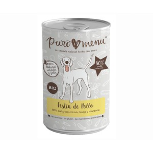 Festín de pollo alimento de perros húmedo en lata bio 400 g.